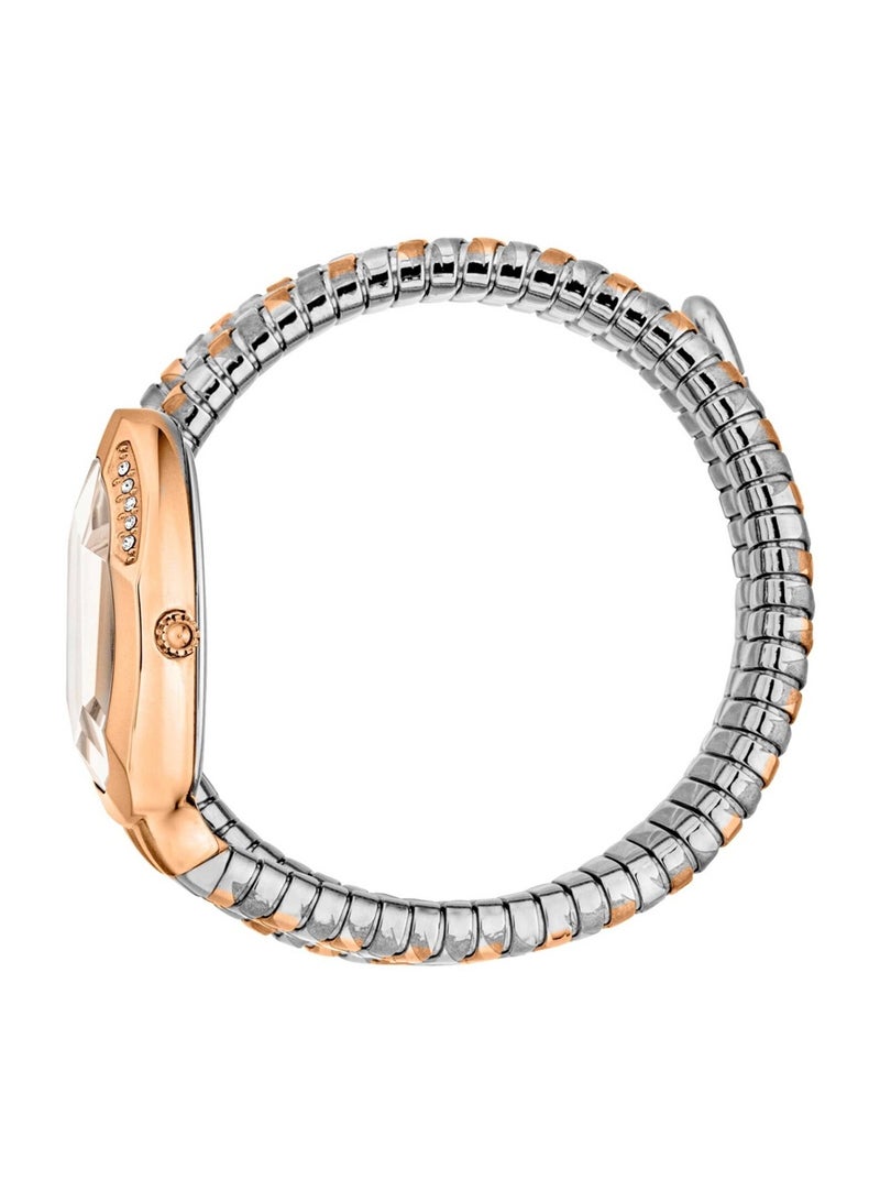 Just Cavalli ساعة نسائية من Just Cavalli بتصميم ثعبان كوارتز باللون الوردي الذهبي JC1L230M0075 - Image 2