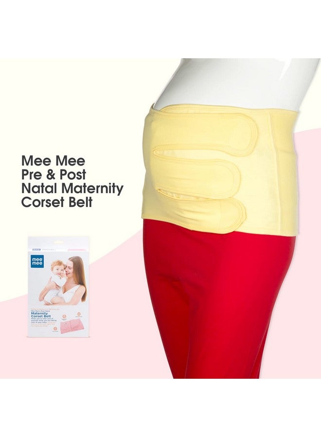 mee mee Mee Mee Pregnancy Belts After delivery c Section Corset, Post Maternity Belt Support for Women Normal delivery Abnormal Postpartum Waist Tummy Body Shaper/Shapewear Belt (Yellow, XL Size)  - Image 2