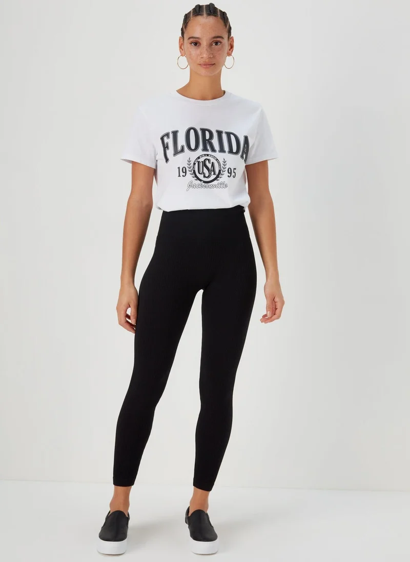 ماتلان Black Seamless Leggings