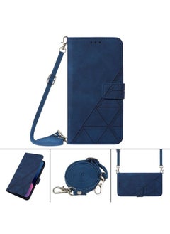 HuHa Case Cover For For Infinix Zero 8 X687 Crossbody 3D Embossed Flip Leather Phone Case(Blue) 
