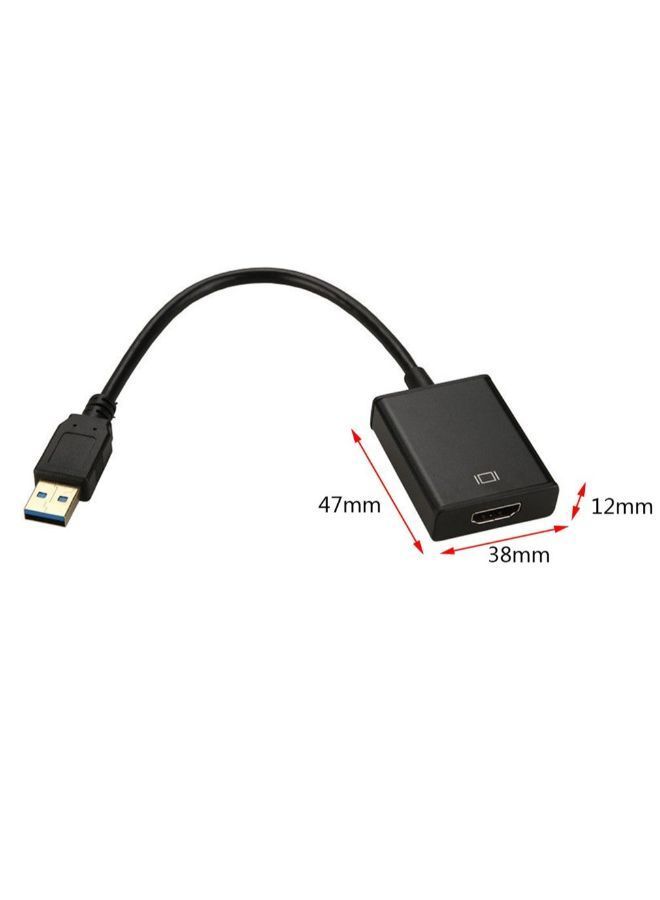 NIBEMINENT HDMI Female To USB Male Adapter Cable Black  - Image 3