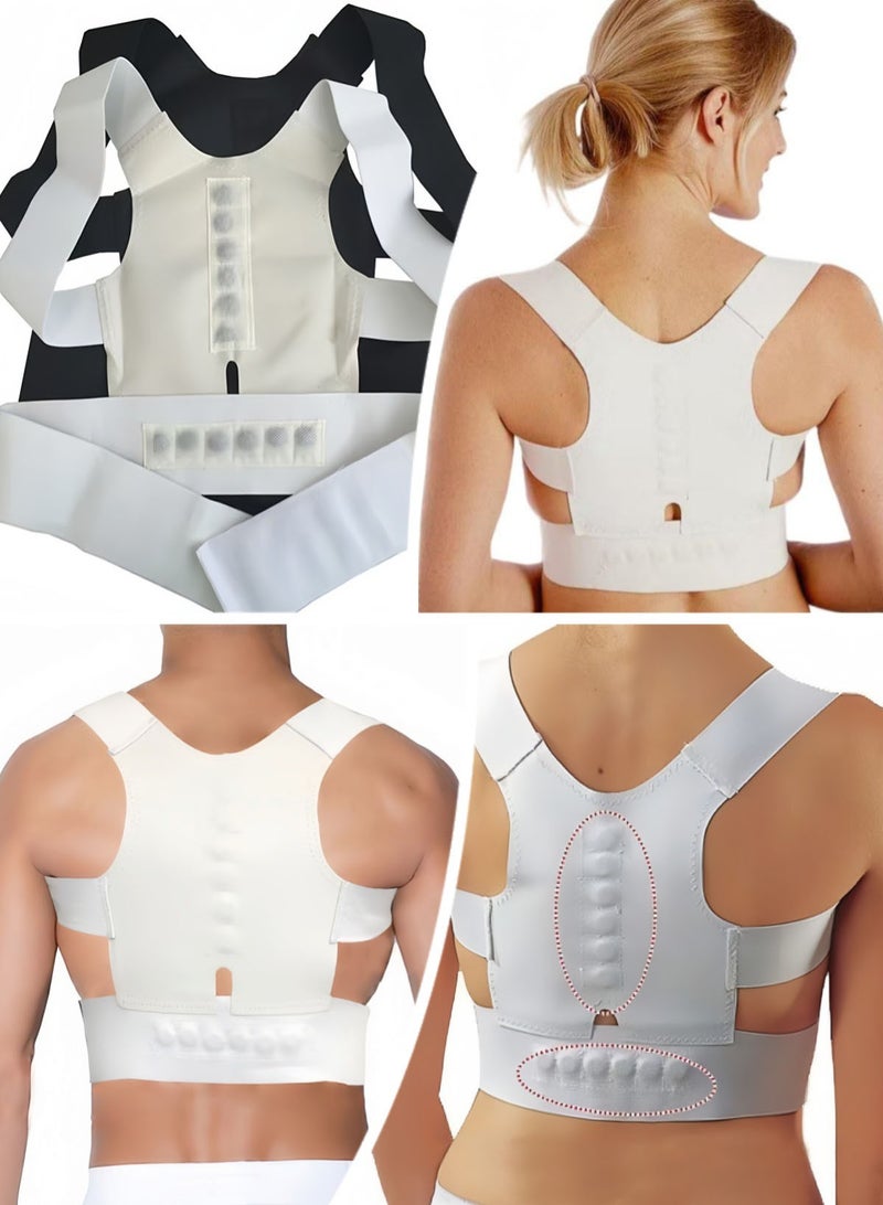 Back brace and posture corrector for men and women Back posture corrector Scoliosis and hunchback correction Poor sitting posture corrector support Adjustable posture trainer white - Image 5