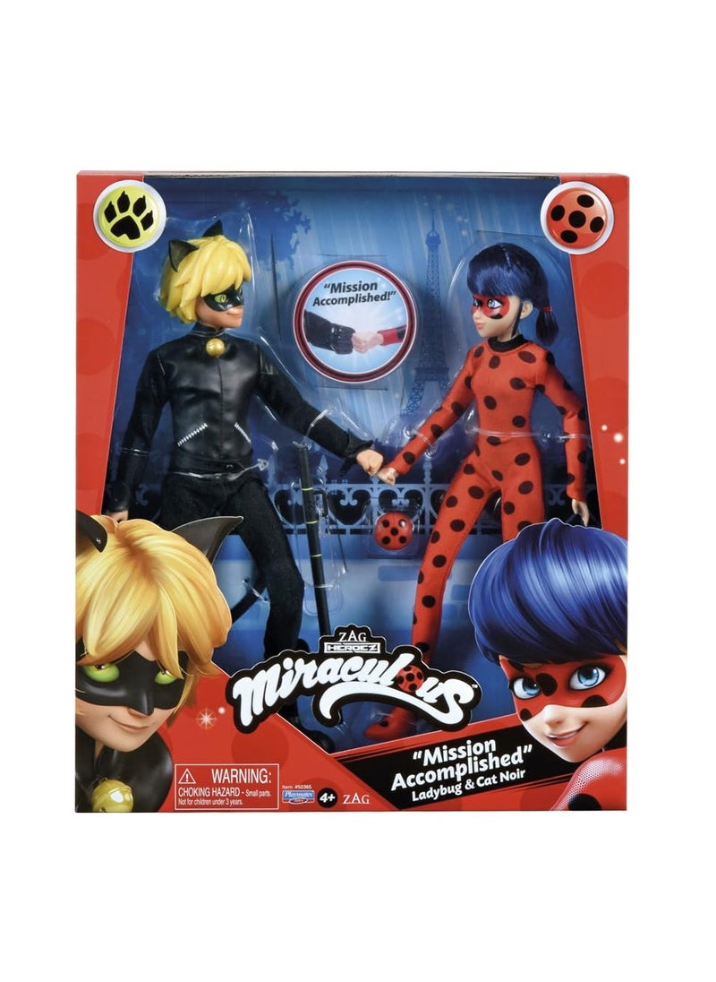 Miraculous 10.5" MISSION ACCOMPLISHED - LADYBUG & CAT NOIR 