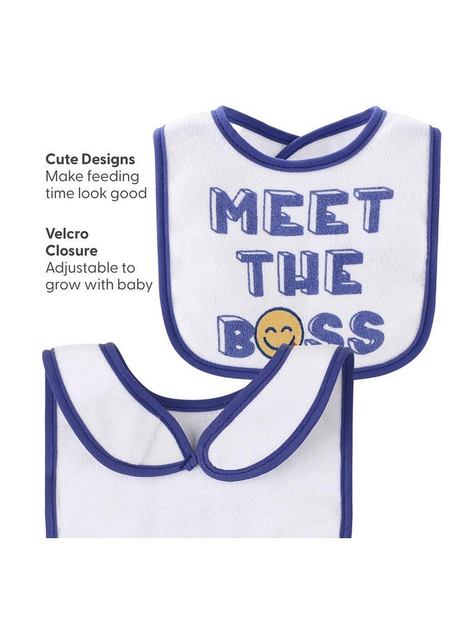 The Peanut Shell The Peanutshell Baby Boy Terry Bibs Set of 10-100% Cotton, Soft, Absorbent Baby Bibs, Toddler Boy Set, Newborn & Infant Bib - Oh Boy! - Image 3