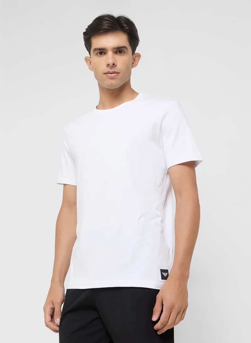 امبوريو ارماني 2 Pack Of Logo Crew Neck T-Shirt