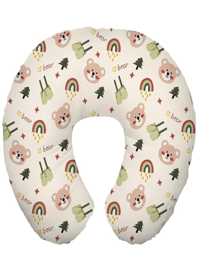 TOYSILO Adjustable Nursing & Breastfeeding Pillow for Baby – Multi-Use Feeding Support Cushion for Bottle Feeding, Tummy Time & Sitting – Soft Removable Cover Washable, (Teddy) - Image 1