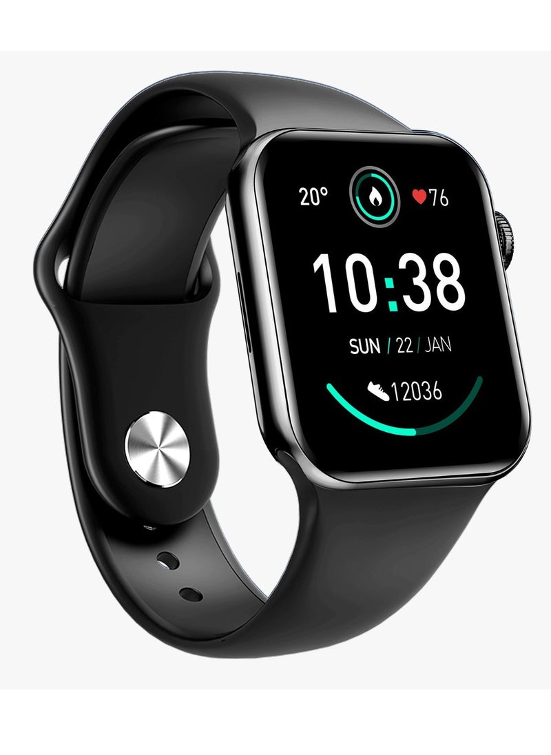 Active Pro Smart Watch / Double Tap Function / Bluetooth Call / Silicone Strap Included / Always On Display / Wireless Charging / 10 Days Standby Time - Black