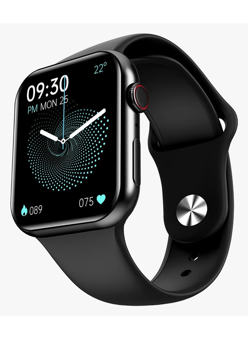 Active Pro Smart Watch / Double Tap Function / Bluetooth Call / Silicone Strap Included / Always On Display / Wireless Charging / 10 Days Standby Time - Black