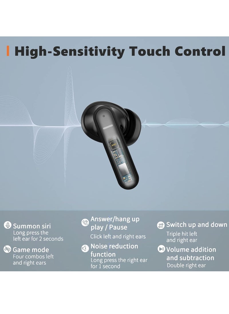 Generic - Wireless Earbuds Active Noise Cancelling Bluetooth Earbuds  Earphones with 35H Playtime In-Ear Detection Touch Control  ENC Tech for Clear Calls Bluetooth  IPX7 Waterproof - Image 1