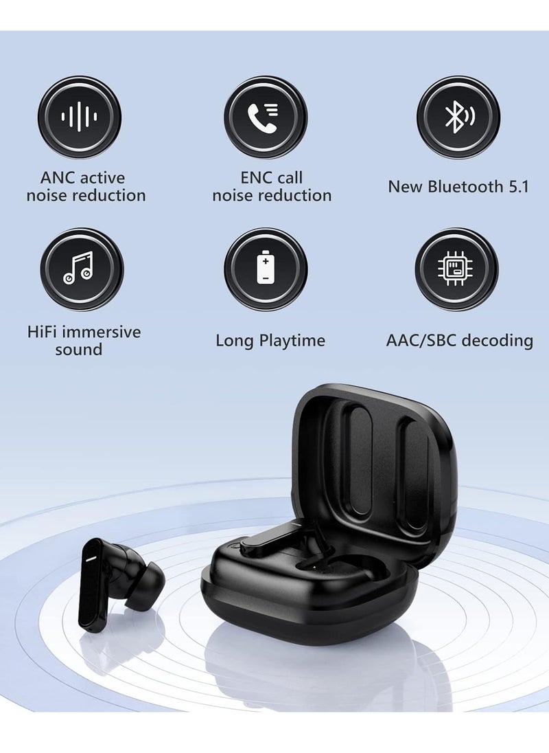 Generic - Wireless Earbuds Active Noise Cancelling Bluetooth Earbuds  Earphones with 35H Playtime In-Ear Detection Touch Control  ENC Tech for Clear Calls Bluetooth  IPX7 Waterproof - Image 1