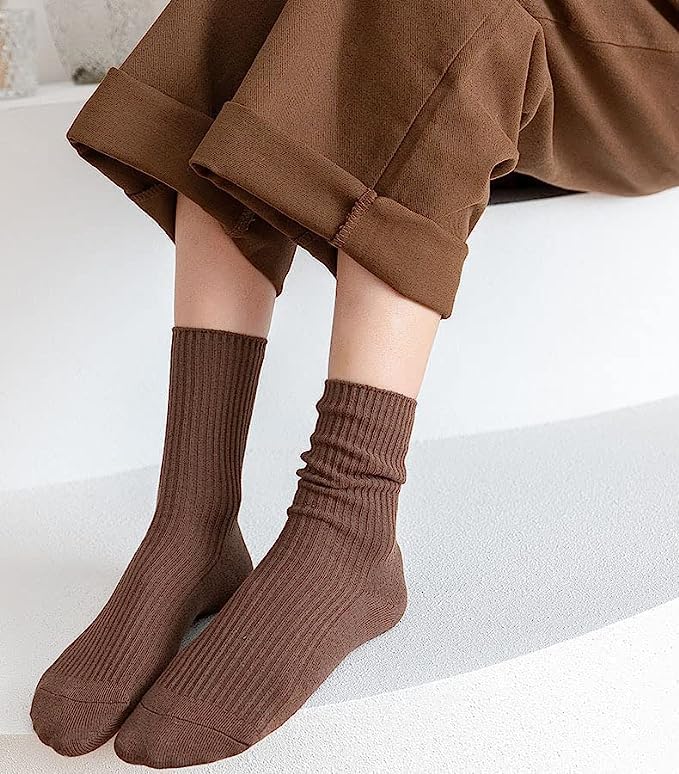 HZYH 6 Pairs Girls Fashion Crew Socks, Breathable Anti-Odor Cotton Socks, Soft Athletic Ankle Socks for Women, Stretchable All Season Casual Hosiery - Image 4