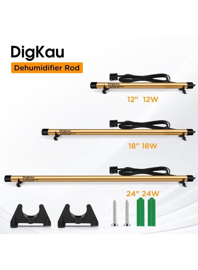 DIGKAU Gun Safe Dehumidifier Rod Golden Rod - High Power, Easy Installation Plug-in Dehumidifier, Superior Moisture, Keep Dry for Gun Safes,Cabinets, Closets (12 Inch) - Image 3
