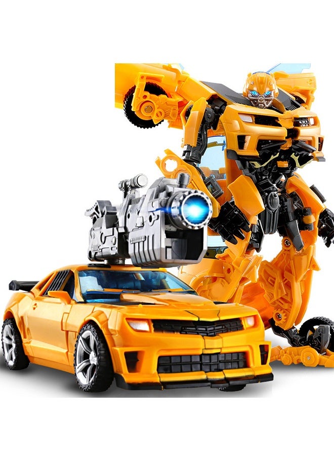 High-Quality Alloy Deformation Car Robot Action Figure Collectible Toy with 25+ Points of Articulation, Diecast Metal Parts & Light-Up Features - Convertible Between Sports Car & Robot in 12 Steps - for Kids Ages 8+  - Image 1