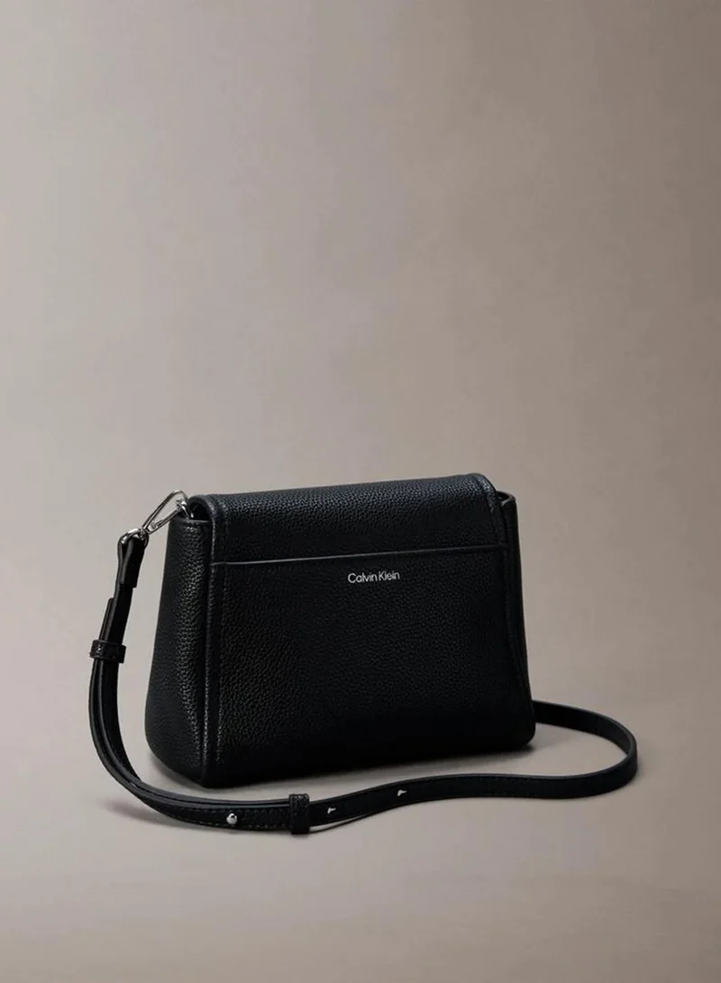 Calvin Klein Black Pebble Grain Crossbody Bag for Women | Best Price UAE