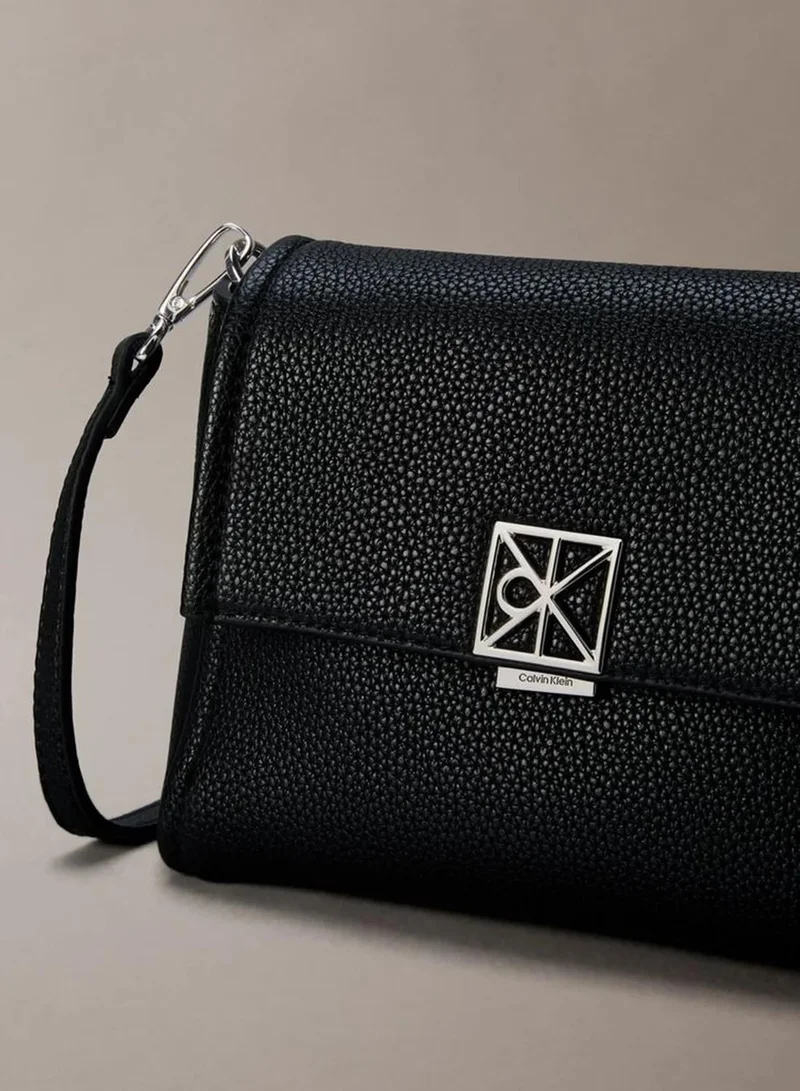 Calvin Klein Black Pebble Grain Crossbody Bag for Women | Best Price UAE