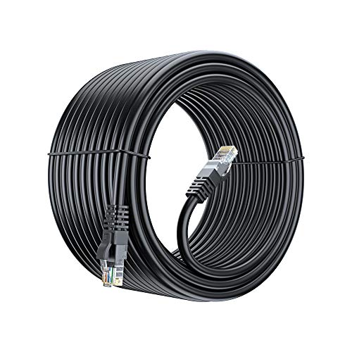 Maximm Cat6 Ethernet Cable - 100 Ft, 100% Pure Copper, UTP (Black) 100 Feet - Image 1
