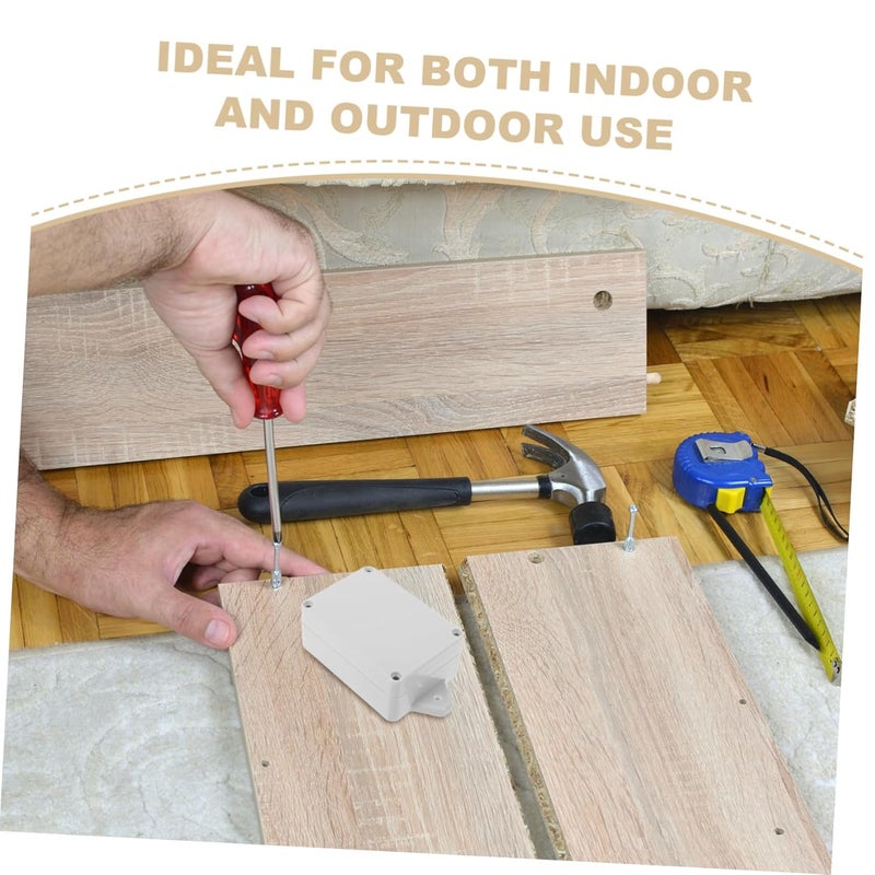 2Pcs Outdoor Electrical Junction Box Weatherproof Plastic Enclosure Quick Installation - Image 4