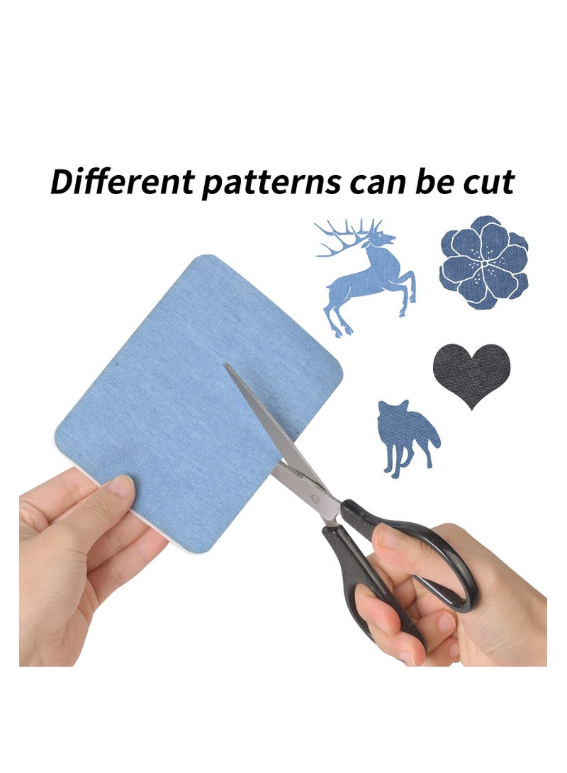 SOLARAE Iron On Patches, Denim Patches, Jeans Repair Patch, Self-Adhesive Clothing Patchs, Fabric Decorating Kit for Clothes, Jeans, Jackets, Hat, Shoes Blue Repair Decorating Kit (10.16cm * 7.62cm 20 Pcs) - Image 3