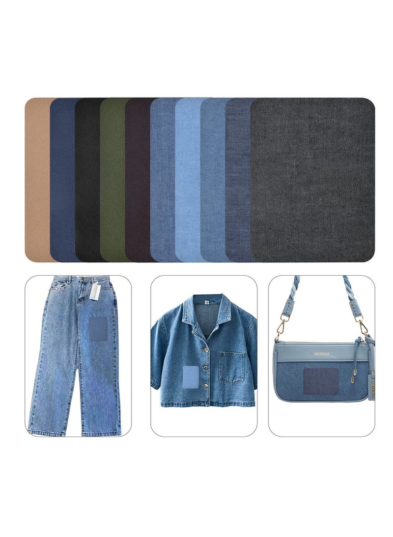 SOLARAE Iron On Patches, Denim Patches, Jeans Repair Patch, Self-Adhesive Clothing Patchs, Fabric Decorating Kit for Clothes, Jeans, Jackets, Hat, Shoes Blue Repair Decorating Kit (10.16cm * 7.62cm 20 Pcs) - Image 5