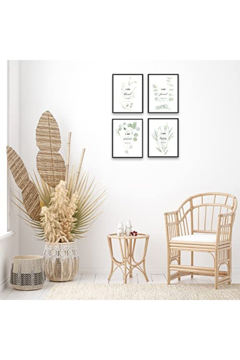 HoozGee Motivational Botanical Plants Wall Art Prints Canvas Posters Office Bedroom Decor (11"x14" UNFRAMED, Inspirational Leaf Art) - Image 2