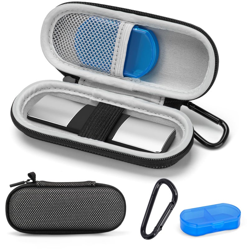 Yewltvep Case for KardiaMobile 1L 6L Personal EKG Monitor, Hard Travel Carrying Case for AliveCor Kardia Heart Monitor EKG/ECG, Portable Heart Rate Monitor Bag Storage Organizer with Pill Box & Carabiner Clip - Image 1