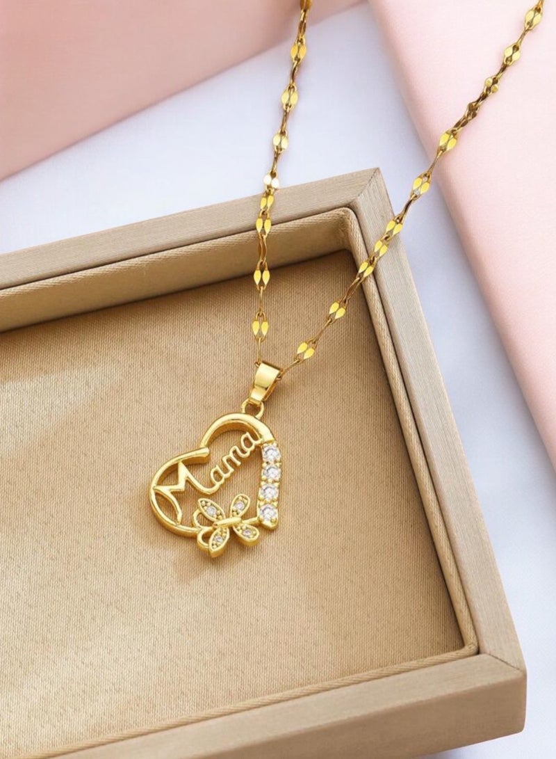Equal Elegant Gold Stainless Steel Necklace For Women - Image 1