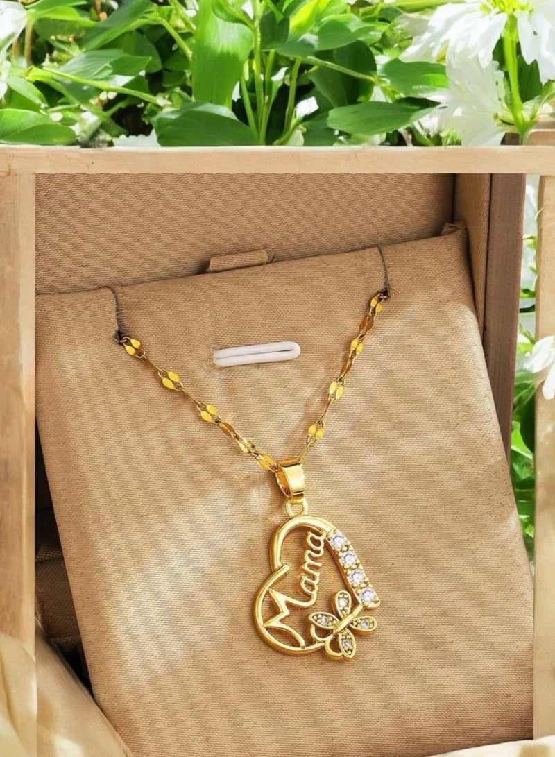 Equal Elegant Gold Stainless Steel Necklace For Women - Image 3