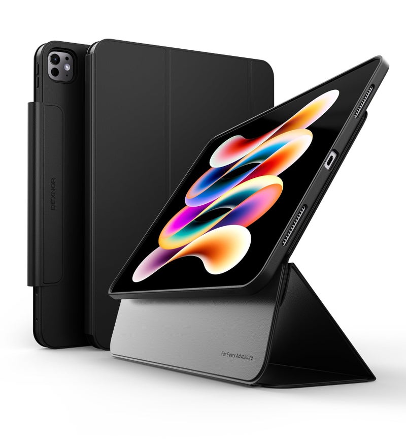 Dexnor for iPad Pro 13 Inch Case M4 2024 Magnetic Floating Removable Protective Cover Adjustable PortraitLandscape Stand with Raised Screen View Multiple Angles Auto Sleep and Wake Black - Image 2