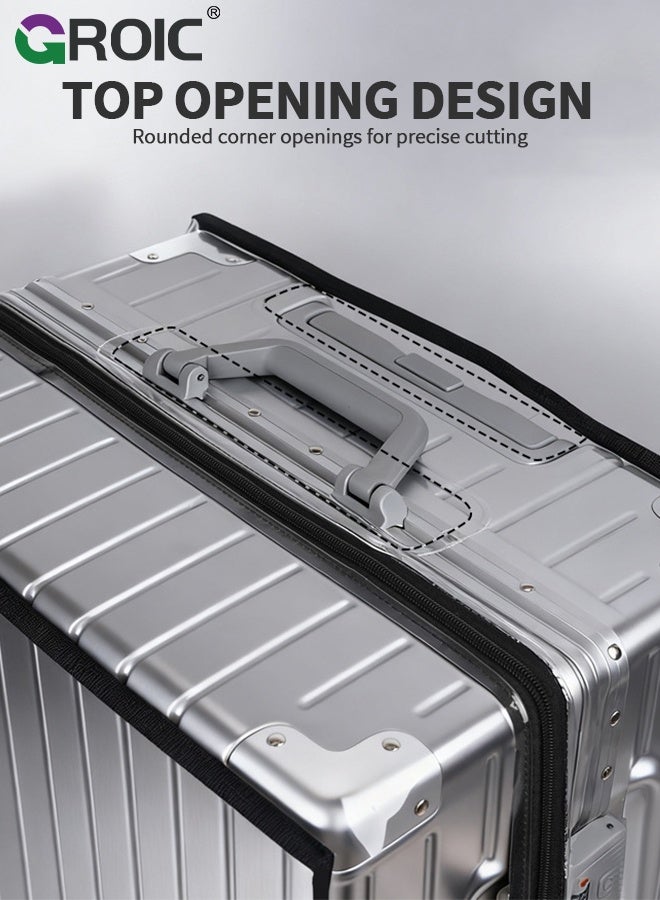 GROIC 3 Pcs Luggage Covers with Zipper, Transparent Waterproof Suitcase Sleeve for 20"+24"+28" Wheeled Suitcases, Clear PVC Cover, No-Removal Design for Travel, Scratch-Resistant Luggage Dust Covers - Image 5
