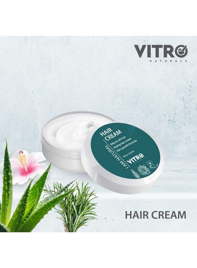 VITRO ; Natural Hair Cream; Allnatural Ingredients Vegan & Crueltyfree; Moisturizes Hair; Improves Hair Conditioning; I Am Natural100Ml; Pack Of 1 - Image 3