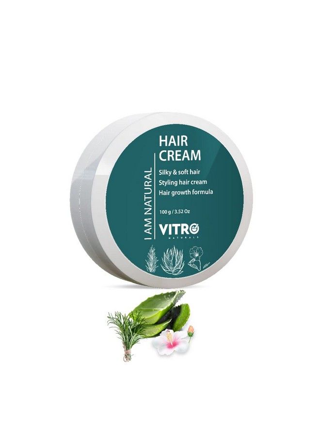 VITRO ; Natural Hair Cream; Allnatural Ingredients Vegan & Crueltyfree; Moisturizes Hair; Improves Hair Conditioning; I Am Natural100Ml; Pack Of 1 - Image 2