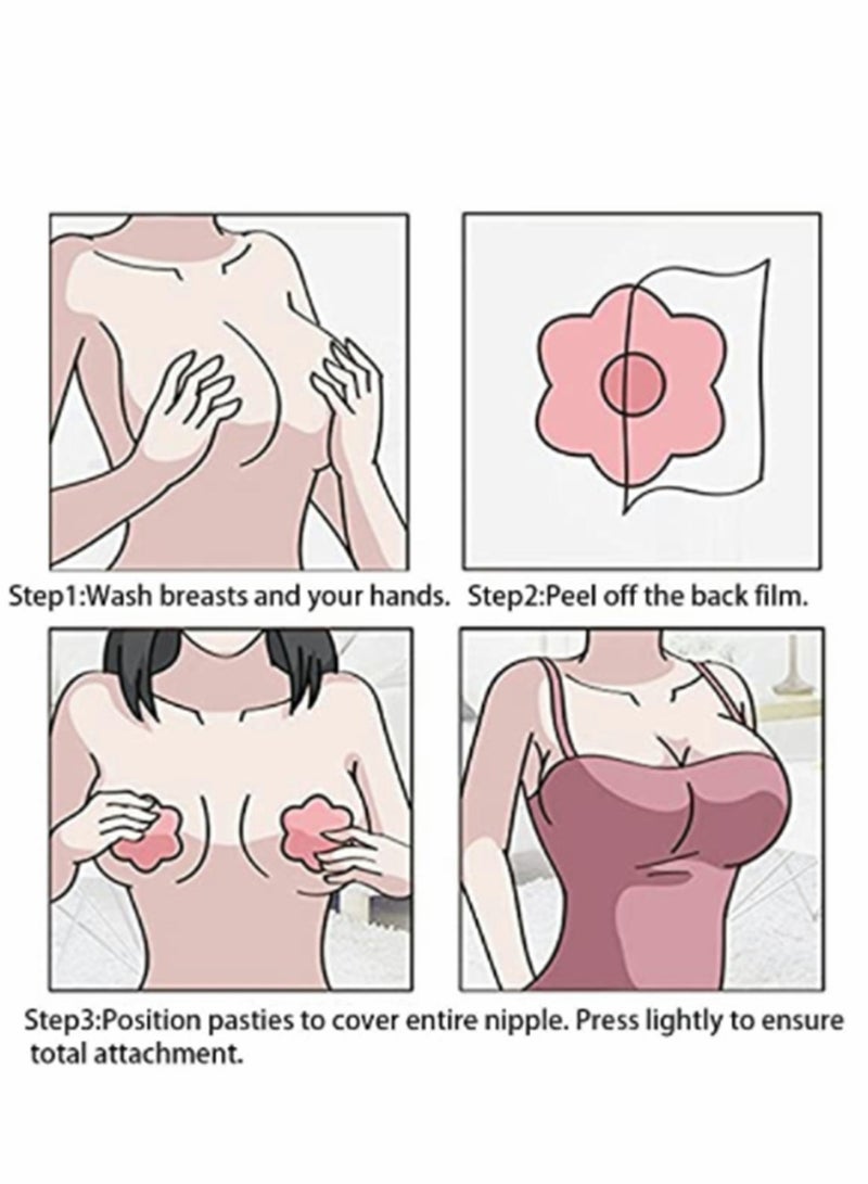 40 Pcs Nipple Breast Covers, Pasties Adhesive Bra Disposable - Self Adhesive, Comfortable and Secure Nipple Covers for Tank Tops and Halter Dresses - Image 5