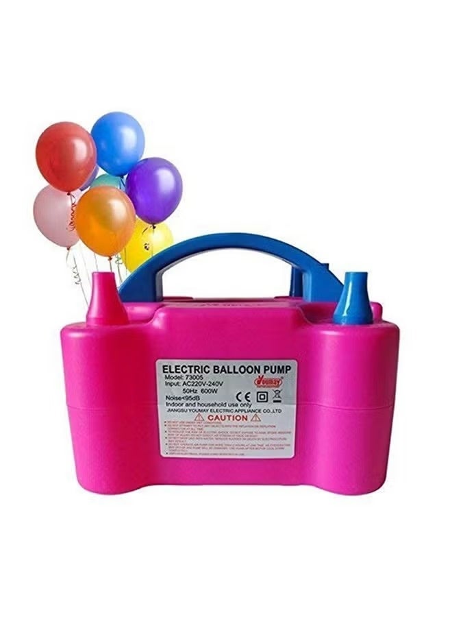 Portable Electric Balloon Pump - High Power Dual Nozzle Air Blower Inflator for Party Decorations (21x14x17cm) - Image 4