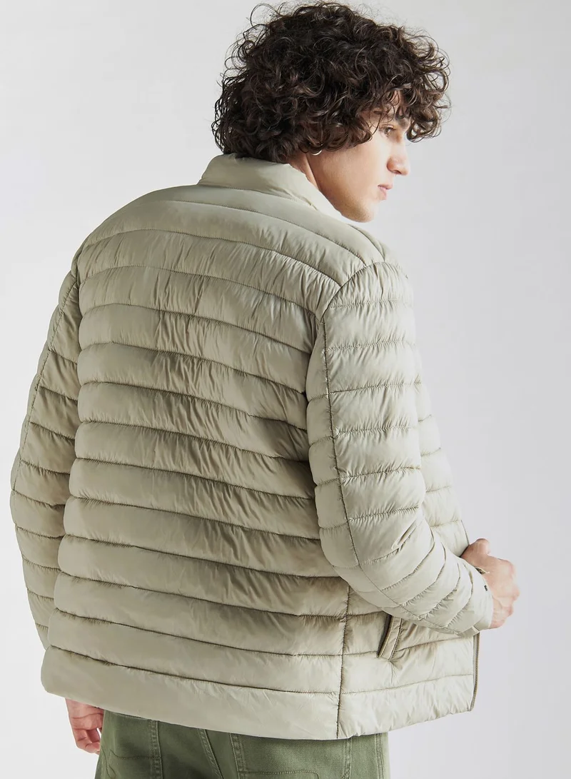 FAV Quilted Zip Through Bomber Jacket