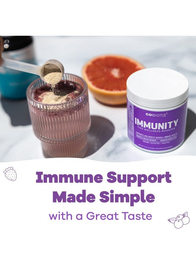 GOBIOTIX Vitamin C - Immune Defense Support Supplement - Immunity Powder Wellness Booster - Vegan Superfood - Elderberry, Turmeric, B12 Vitamin Supplement, Non-GMO and Sugar Free (Berry) - Image 2