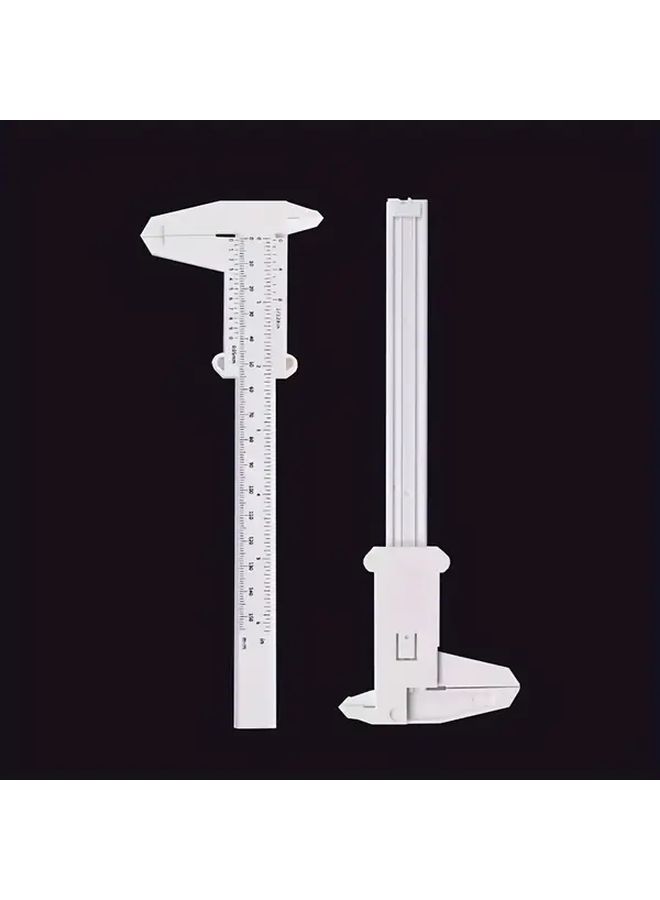 'فرجار فيرنييه بلاستيكي أسود صغير 0-150 مم مسطرة منزلقة أداة قياس مزدوجة' - Image 4