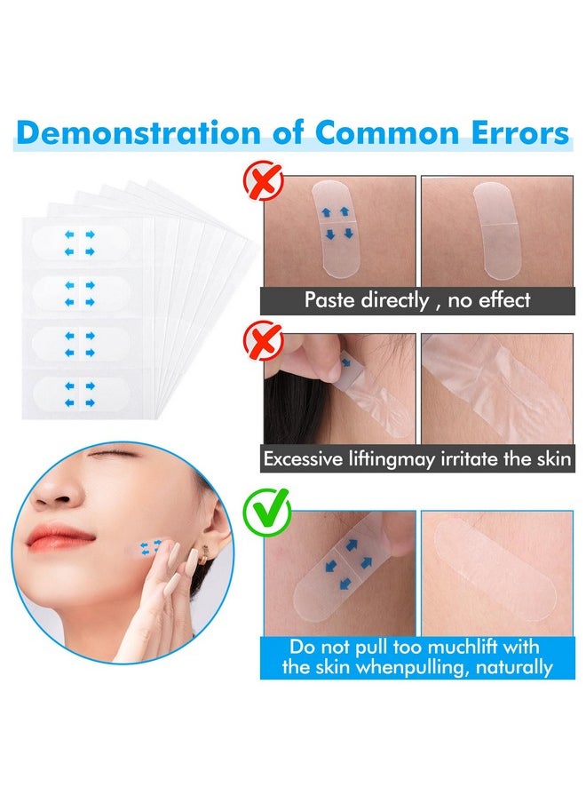 Prasacco 120 Pieces Face Lift Tape Face Tape Lifting Invisible Makeup Tape Instant Face Lift Neck Tape Facial Tape V Face Make Up Stickers Patch Face Tapes For Lifting Sagging Skin  - Image 5