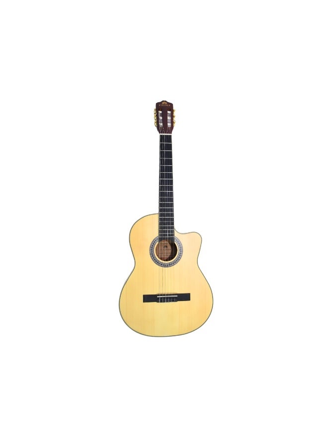 Steiner Classical Guitar CG37C with Cut-away 4/4 – Natural Finish - Image 1