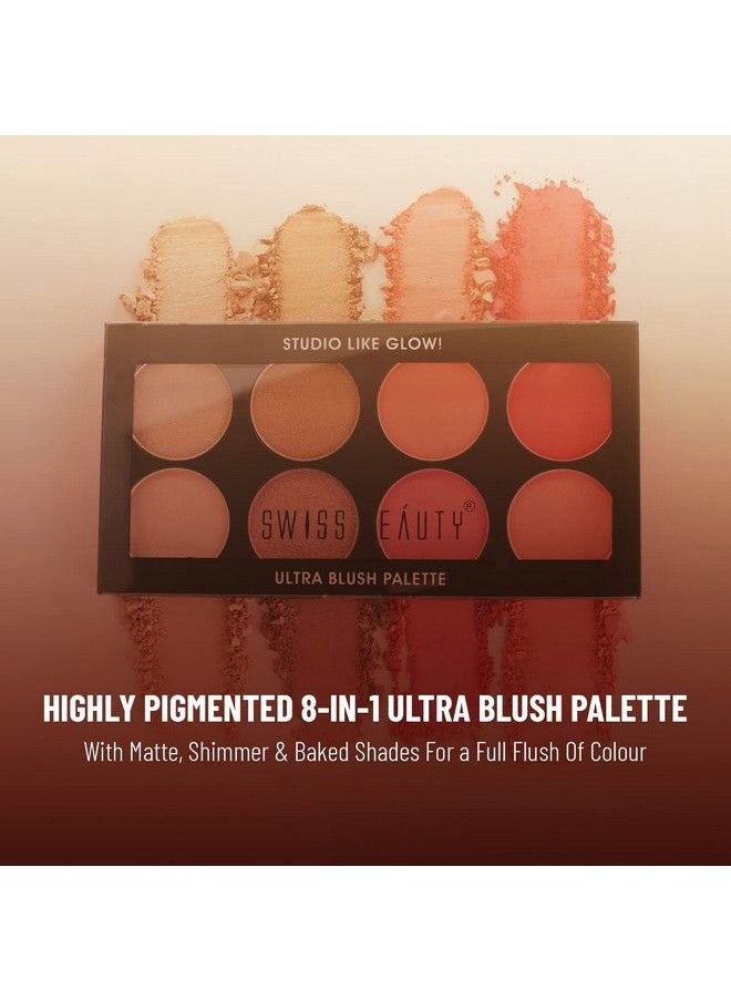 SWISS BEAUTY - Ultra Blush Palette With Highly Blendable Shades ; Pigmented Blusher For A Natural Flush ; Shade1 16Gm; - Image 1