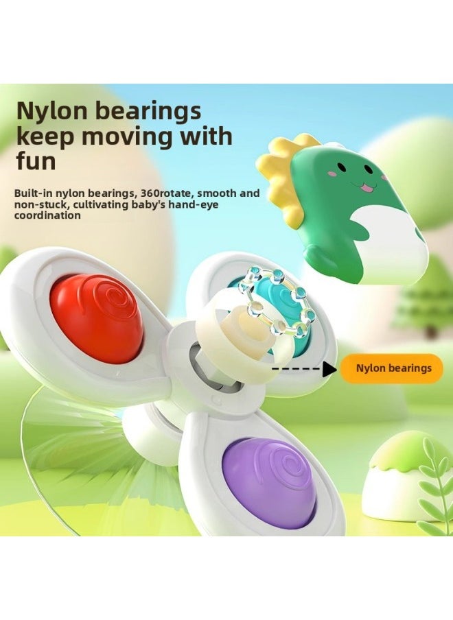 Newborn Baby Children Car Cartoon Suction Cup Spinning Top Soothing Baby Dining Seat Pendant Educational Toy-Color:Cartoon Suction Cup Spinner [pack Of Three]  - Image 3