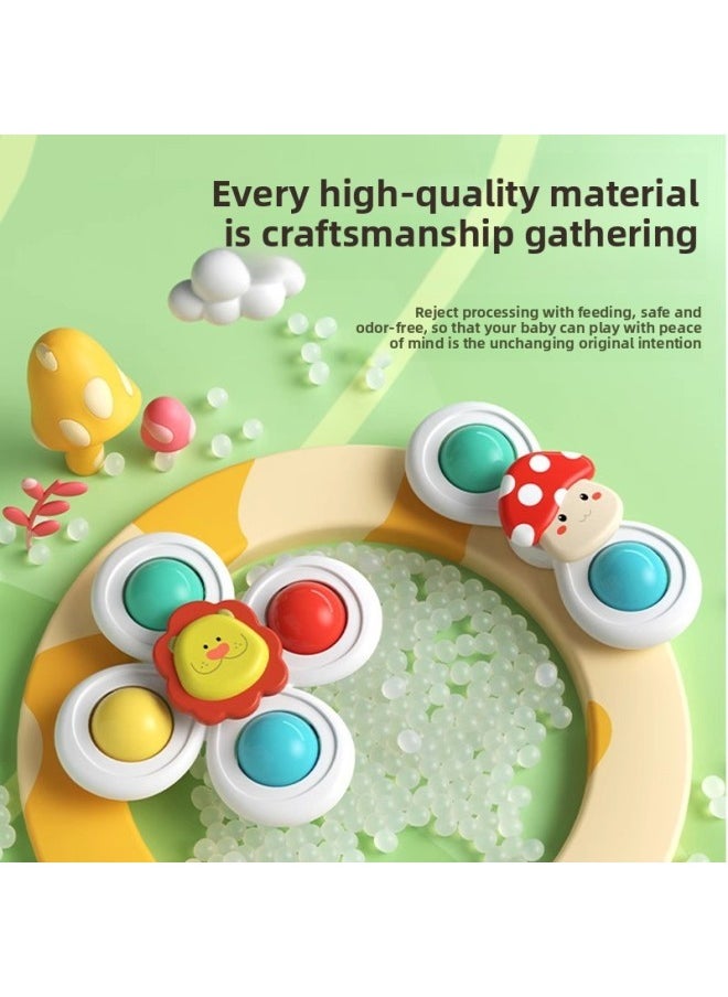 Newborn Baby Children Car Cartoon Suction Cup Spinning Top Soothing Baby Dining Seat Pendant Educational Toy-Color:Cartoon Suction Cup Spinner [pack Of Three]  - Image 5