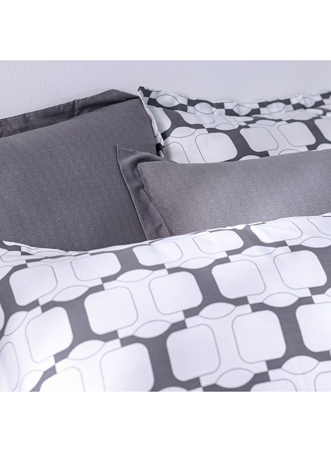 DANUBE HOME Danube Home Bliss 6 Piece Super King Comforter Set 260x260 cm Dk. Grey | Cotton /Viscos -180 Thread Count Breathable Bedding Sheet And Pillow Cases For Bedroom  - Image 3