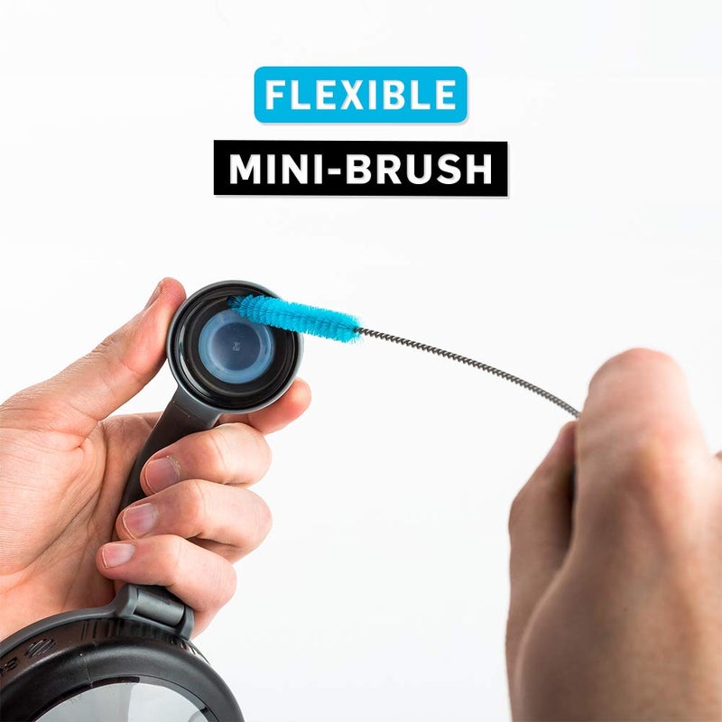 BlenderBottle زجاجة خلط 2 في 1 وفرشاة تنظيف القش، 1 عبوة، رمادي - Image 5