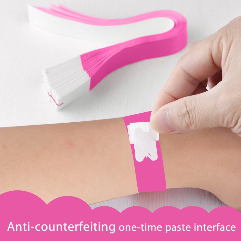 ASTARON Paper Wristbands for Events 200 pcs Pink Party Wrist Bands Event Bracelets Arm Bands for Party Events Clubs Concert, Waterproof and Lightwight - Image 5