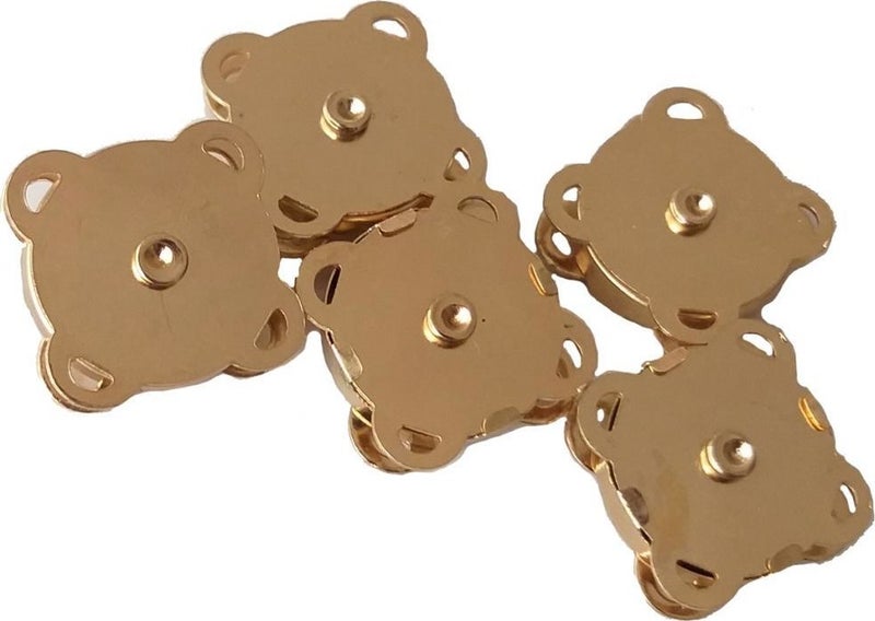 Angel Çanta Aksesuar Angel Bag Accessory Sew-on Magnet for Knitted Bag Light Gold 5 Pack 