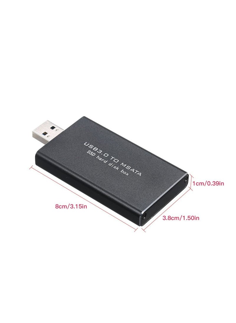 Generic - USB3.0 to MSATA SSD Enclosure Portable External Hard Disk Box USB Disk Driver Support TRIM - Image 1