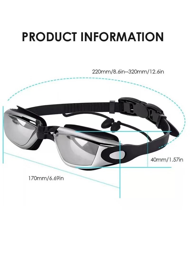Kawkab High-definition racing goggles, professional waterproof and anti-fog goggles, featuring an ultra-wide, crystal-clear field of vision and UV protection - Goggles kit includes a storage case, nose clip, and earplugs - Image 3