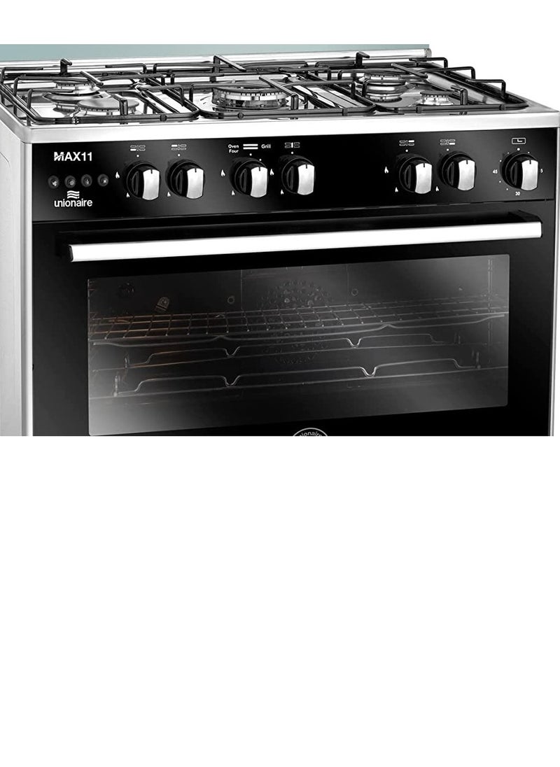 UNIONAIRE - Max 11holders, wide iron pots, oven and grill safety, with oven fan from Unionaire, 5 burners 90/60 - Image 1