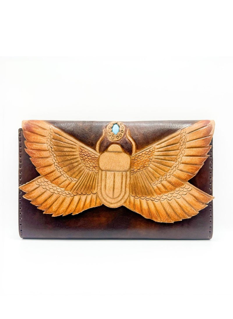 Handmade Egyptian Pharaonic Scarab Crossbody Handbag  - Image 1