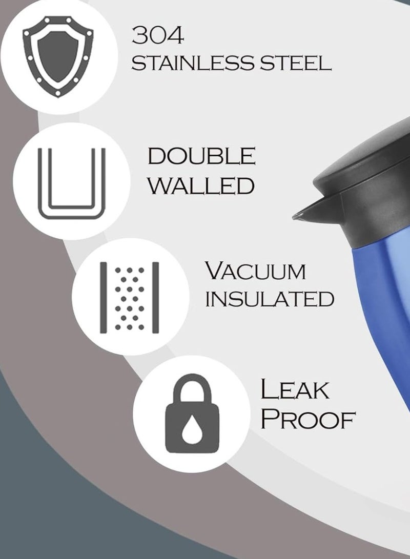 Milton Milton Bistro 600 Thermosteel Carafe, 490 ml, Blue, Stainless Steel  - Image 4